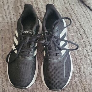 Adidas Black and White Athletic Shoes